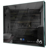 Specchio LED Quadrato | Pulsanti touch | Funzione anti-appannamento | Luce bianca fredda - Reyze Serie Motivated Modello 8