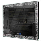 Specchio LED Quadrato | Pulsanti touch | Funzione anti-appannamento | Luce bianca fredda - Reyze Serie Simetria Modello 1