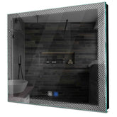 Specchio LED Quadrato | Pulsanti touch | Funzione anti-appannamento | Luce bianca fredda - Reyze Serie Simetria Modello 7