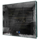 Specchio LED Quadrato | Pulsanti touch | Funzione anti-appannamento | Luce bianca fredda - Reyze Serie Simetria Modello 8