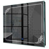 Specchio LED Quadrato | Pulsante touch | Luce bianca fredda - Reyze Serie Good Vibes Modello 1