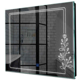 Specchio LED Quadrato | Pulsante touch | Luce bianca fredda - Reyze Serie Good Vibes Modello 3