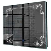 Specchio LED Quadrato | Pulsante touch | Luce bianca fredda - Reyze Serie Good Vibes Modello 5