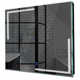 Specchio LED Quadrato | Pulsante touch | Luce bianca fredda - Reyze Serie Minimal Modello 2