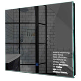 Specchio LED Quadrato | Pulsante touch | Luce bianca fredda - Reyze Serie Motivated Modello 2
