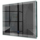 Specchio LED Quadrato | Pulsante touch | Luce bianca fredda - Reyze Serie Official Modello 2