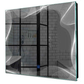 Specchio LED Quadrato | Pulsante touch | Luce bianca fredda - Reyze Serie Simetria Modello 3