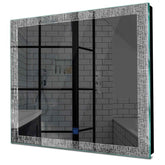 Specchio LED Quadrato | Pulsante touch | Luce bianca fredda - Reyze Serie Simetria Modello 6