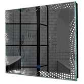 Specchio LED Quadrato | Pulsante touch | Luce bianca fredda - Reyze Serie Simetria Modello 8