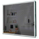 Specchio LED Quadrato | Controllo tramite interruttore a muro | Luce bianca fredda - Reyze Serie Edge Modello 1