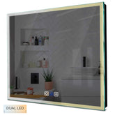 Specchio LED Quadrato | Pulsanti touch | Funzione anti-appannamento | Temperatura di colore regolabile - Reyze Serie Edge Modello 1