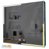 Specchio LED Quadrato | Pulsanti touch | Funzione anti-appannamento | Temperatura di colore regolabile - Reyze Serie Edge Modello 2