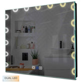 Specchio LED Quadrato | Pulsanti touch | Funzione anti-appannamento | Temperatura di colore regolabile - Reyze Serie Edge Modello 4