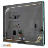 Specchio LED Quadrato | Pulsanti touch | Funzione anti-appannamento | Temperatura di colore regolabile - Reyze Serie Good Vibes Modello 1