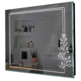 Specchio LED Quadrato | Controllo tramite interruttore a muro | Luce bianca fredda - Reyze Serie Good Vibes Modello 3