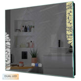 Specchio LED Quadrato | Pulsanti touch | Funzione anti-appannamento | Temperatura di colore regolabile - Reyze Serie Good Vibes Modello 4