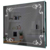 Specchio LED Quadrato | Controllo tramite interruttore a muro | Luce bianca fredda - Reyze Serie Good Vibes Modello 5