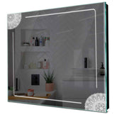 Specchio LED Quadrato | Controllo tramite interruttore a muro | Luce bianca fredda - Reyze Serie Good Vibes Modello 7