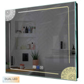 Specchio LED Quadrato | Pulsanti touch | Funzione anti-appannamento | Temperatura di colore regolabile - Reyze Serie Good Vibes Modello 7