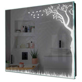 Specchio LED Quadrato | Controllo tramite interruttore a muro | Luce bianca fredda - Reyze Serie Good Vibes Modello 8