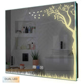 Specchio LED Quadrato | Pulsanti touch | Funzione anti-appannamento | Temperatura di colore regolabile - Reyze Serie Good Vibes Modello 8