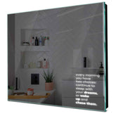 Specchio LED Quadrato | Controllo tramite interruttore a muro | Luce bianca fredda - Reyze Serie Motivated Modello 2