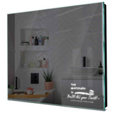 Specchio LED Quadrato | Controllo tramite interruttore a muro | Luce bianca fredda - Reyze Serie Motivated Modello 3