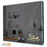 Specchio LED Quadrato | Pulsanti touch | Funzione anti-appannamento | Temperatura di colore regolabile - Reyze Serie Motivated Modello 3