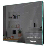 Specchio LED Quadrato | Controllo tramite interruttore a muro | Luce bianca fredda - Reyze Serie Motivated Modello 4