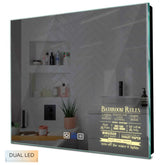 Specchio LED Quadrato | Pulsanti touch | Funzione anti-appannamento | Temperatura di colore regolabile - Reyze Serie Motivated Modello 5