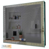 Specchio LED Quadrato | Pulsanti touch | Funzione anti-appannamento | Temperatura di colore regolabile - Reyze Serie Official Modello 1