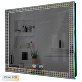 Specchio LED Quadrato | Pulsanti touch | Funzione anti-appannamento | Temperatura di colore regolabile - Reyze Serie Official Modello 3