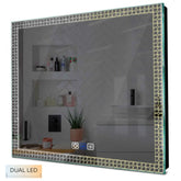 Specchio LED Quadrato | Pulsanti touch | Funzione anti-appannamento | Temperatura di colore regolabile - Reyze Serie Official Modello 4