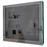 Specchio LED Quadrato | Controllo tramite interruttore a muro | Luce bianca fredda - Reyze Serie Official Modello 5