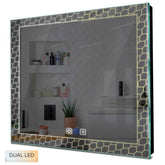 Specchio LED Quadrato | Pulsanti touch | Funzione anti-appannamento | Temperatura di colore regolabile - Reyze Serie Official Modello 7