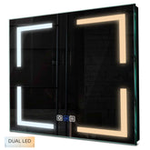 Specchio LED Quadrato | Pulsanti touch | Funzione anti-appannamento | Temperatura di colore regolabile - Reyze Serie Salono Modello 2