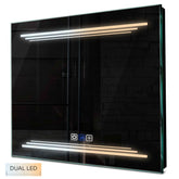 Specchio LED Quadrato | Pulsanti touch | Funzione anti-appannamento | Temperatura di colore regolabile - Reyze Serie Salono Modello 7