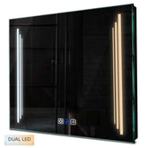 Specchio LED Quadrato | Pulsanti touch | Funzione anti-appannamento | Temperatura di colore regolabile - Reyze Serie Salono Modello 8