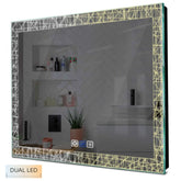 Specchio LED Quadrato | Pulsanti touch | Funzione anti-appannamento | Temperatura di colore regolabile - Reyze Serie Simetria Modello 1