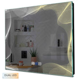 Specchio LED Quadrato | Pulsanti touch | Funzione anti-appannamento | Temperatura di colore regolabile - Reyze Serie Simetria Modello 3