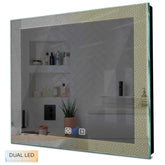 Specchio LED Quadrato | Pulsanti touch | Funzione anti-appannamento | Temperatura di colore regolabile - Reyze Serie Simetria Modello 4