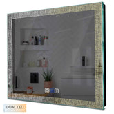 Specchio LED Quadrato | Pulsanti touch | Funzione anti-appannamento | Temperatura di colore regolabile - Reyze Serie Simetria Modello 6