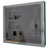 Specchio LED Quadrato | Controllo tramite interruttore a muro | Luce bianca fredda - Reyze Serie Simetria Modello 7