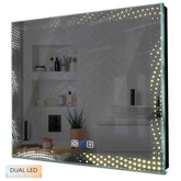 Specchio LED Quadrato | Pulsanti touch | Funzione anti-appannamento | Temperatura di colore regolabile - Reyze Serie Simetria Modello 8