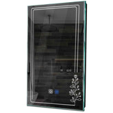 Specchio LED Verticale | Pulsanti touch | Funzione anti-appannamento | Luce bianca fredda - Reyze Serie Good Vibes Modello 3