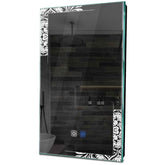 Specchio LED Verticale | Pulsanti touch | Funzione anti-appannamento | Luce bianca fredda - Reyze Serie Good Vibes Modello 4