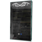 Specchio LED Verticale | Pulsanti touch | Funzione anti-appannamento | Luce bianca fredda - Reyze Serie Good Vibes Modello 6
