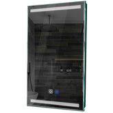 Specchio LED Verticale | Pulsanti touch | Funzione anti-appannamento | Luce bianca fredda - Reyze Serie Minimal Modello 8