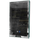 Specchio LED Verticale | Pulsanti touch | Funzione anti-appannamento | Luce bianca fredda - Reyze Serie Simetria Modello 8