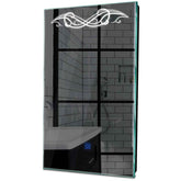 Specchio LED Verticale | Pulsante touch | Luce bianca fredda - Reyze Serie Good Vibes Modello 6